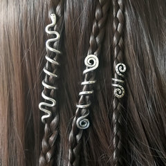 Snake Hair Jewelry For Women Braids Serpent Dreadlock Rings Hair Beads