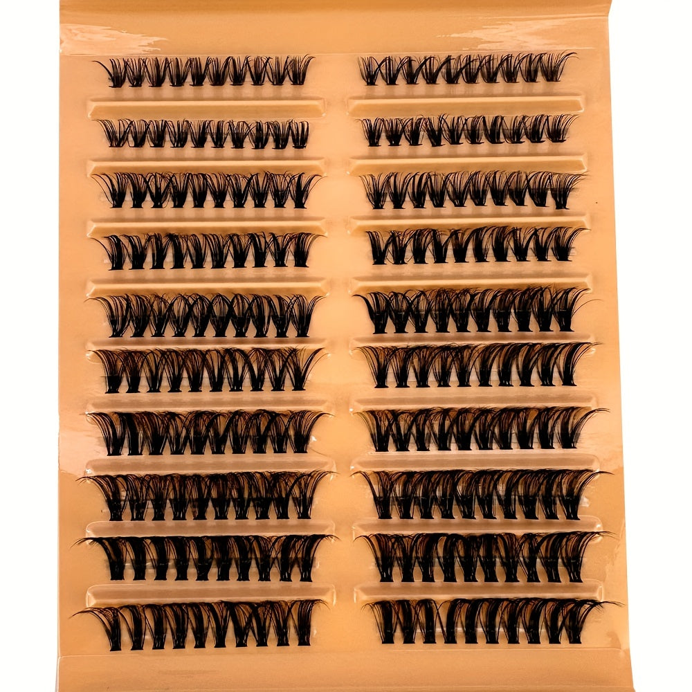 200pcs Faux Mink D Curling DIY Eyelash Clusters 30P 40P 10 16mm Mixed