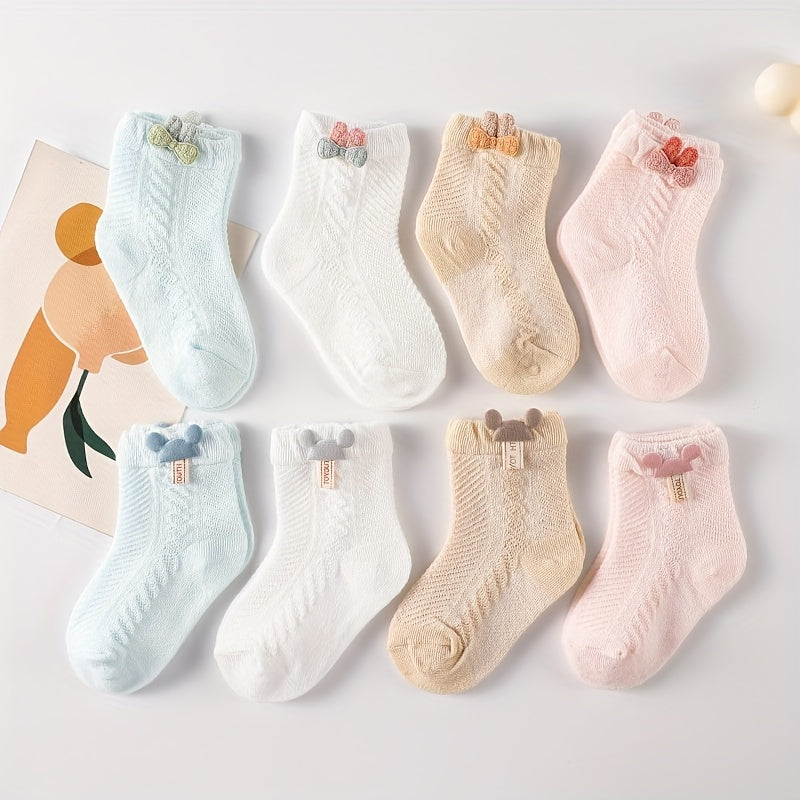Baby Cotton Summer Crew Socks for 0-3 Years Old