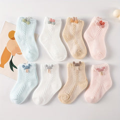 Baby Cotton Summer Crew Socks for 0-3 Years Old