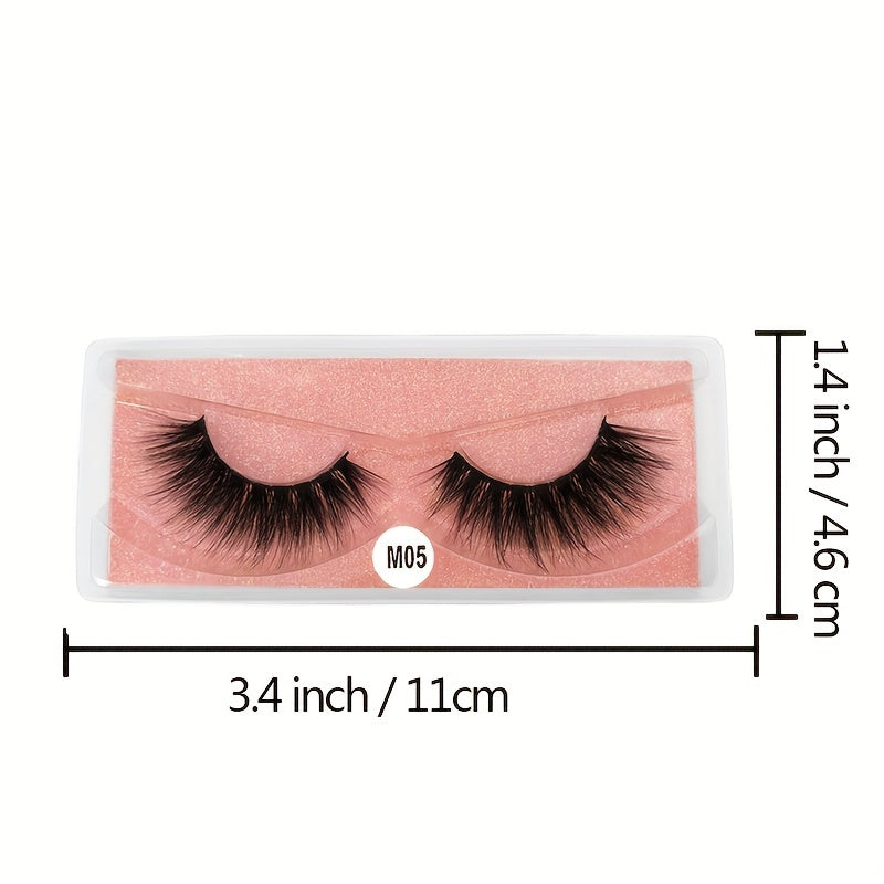 20 Pairs 3D Mink Lashes Natural Thick Fluffy False Eyelashes Makeup Pack