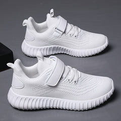 Women's Solid Running Shoes Hook & Loop Fastener Outdoor Sneakers