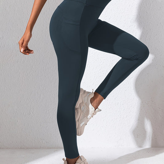 High Stretch Seamless Yoga Leggings With Side Pocket