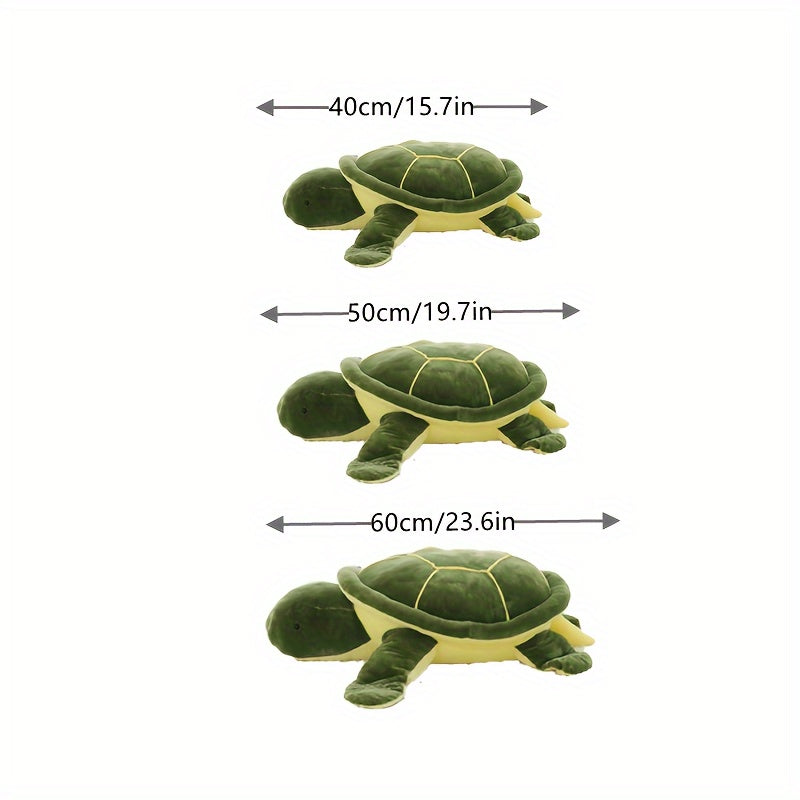 Sea Turtle Plush Toy 15.7in, 19.7in, 23.6in Compression Bag - Halloween Gift