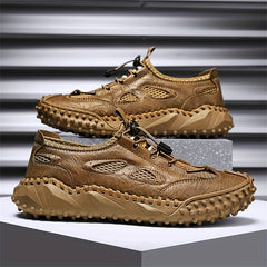 Men's Lace Buckle Walking Shoes Breathable Casual Sneakers