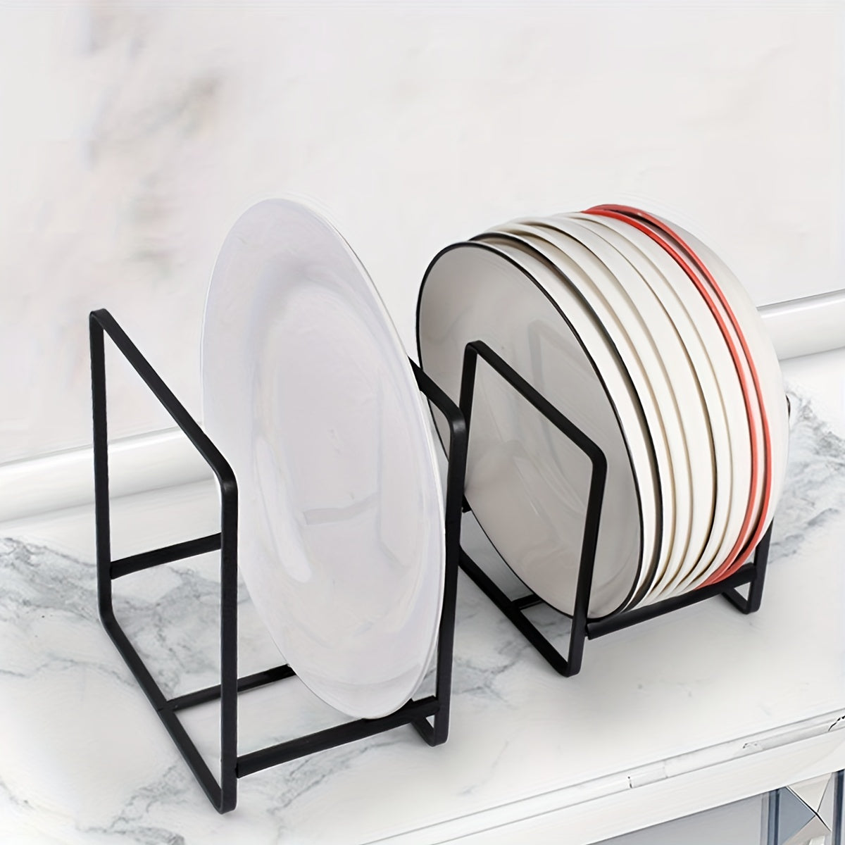 Iron Drain Bowl Rack Kitchen Storage Solution