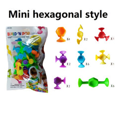 24pcs Suction Cup Sensory Toys Soft Texture Window Building Toys