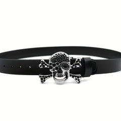 Rhinestone Inlaid Skull Rivet Belt Punk Y2K Hip Hop Gothic Belt