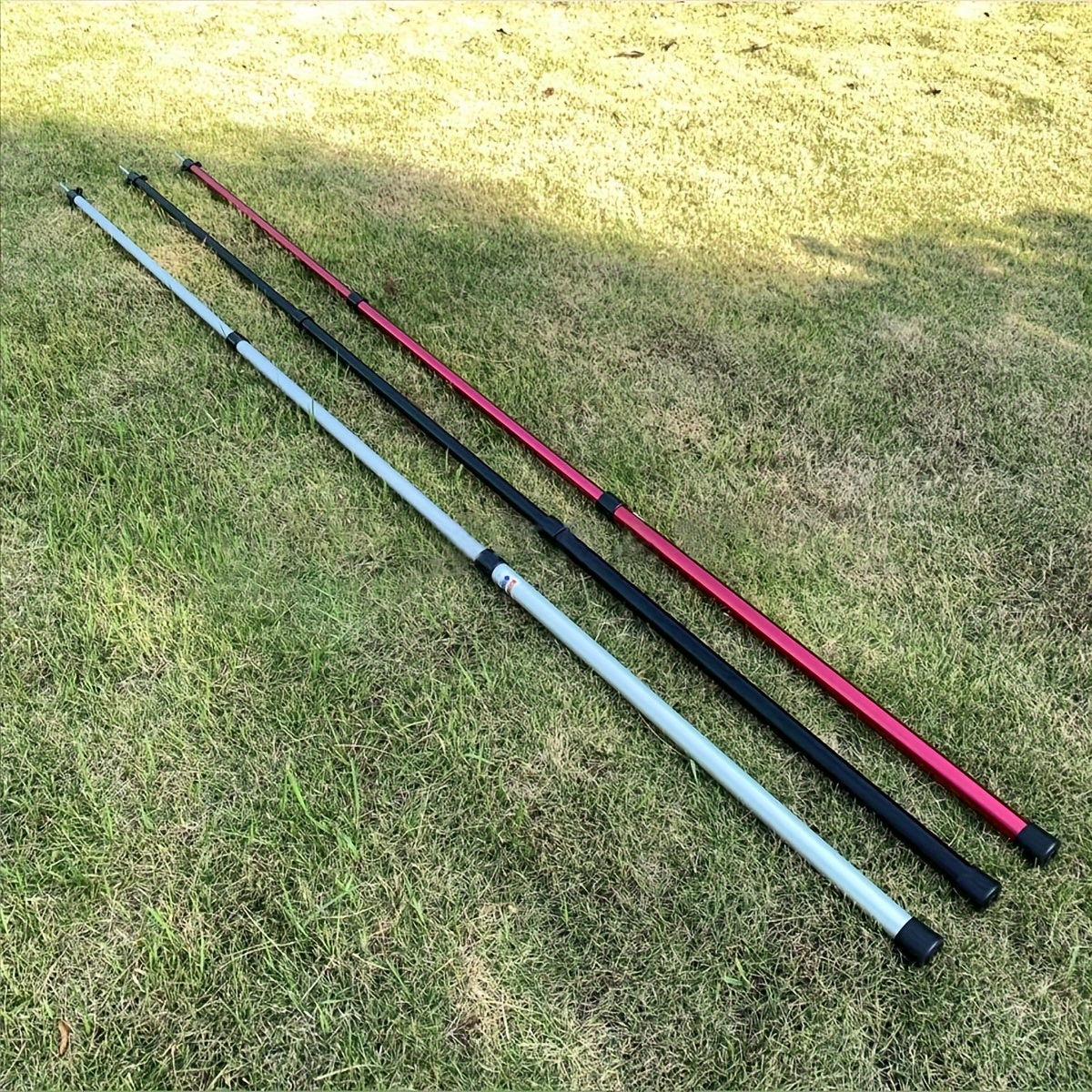 2pcs Adjustable Tent Poles Aluminum Alloy Camping Beach Shelter Tarp Awning Pole