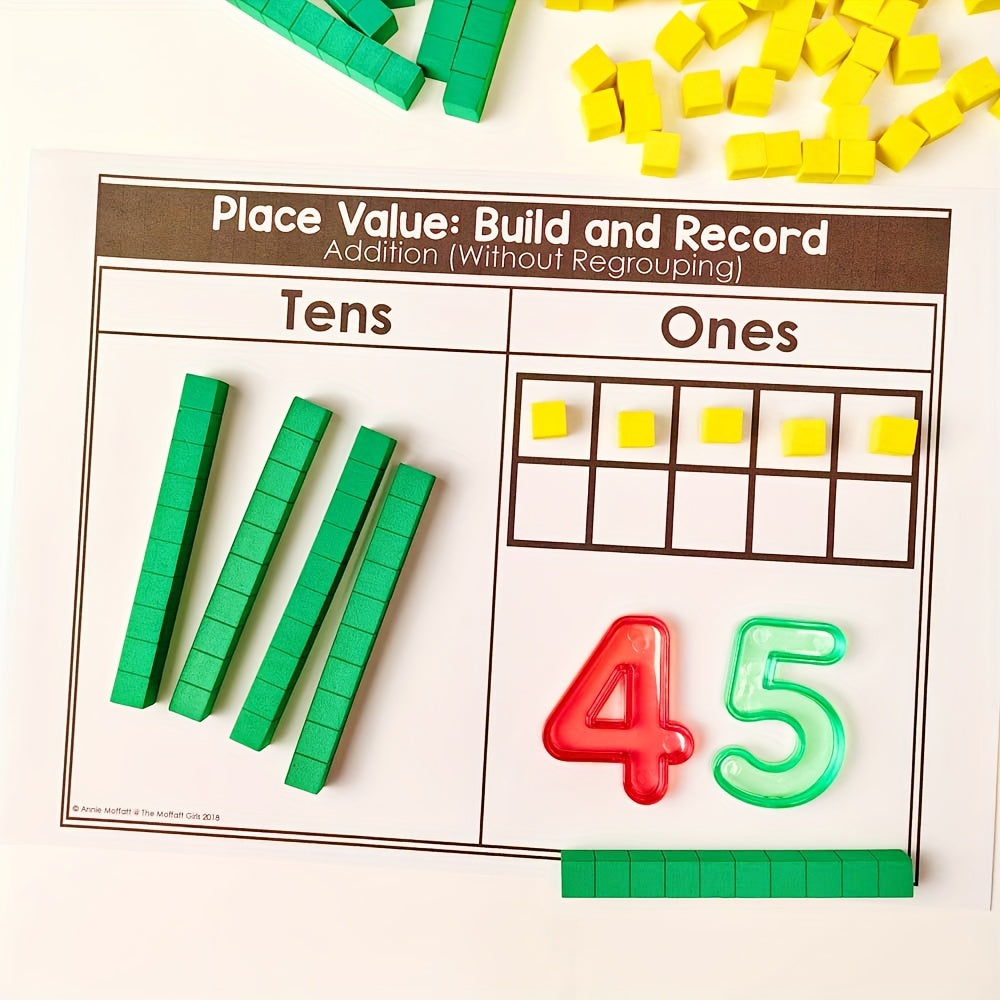 130 Pcs Foam Base Ten Blocks Math Manipulatives K 3 Counting Math Halloween