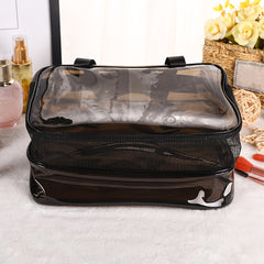 Double Layer Toiletry Bag Waterproof Travel Storage Bag PVC Makeup Bag