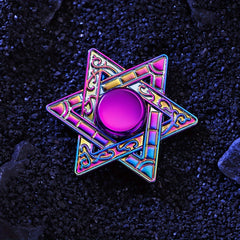 Colorful Hexagon Spinner Fidget Toy Durable Metal Long Lasting Rotation