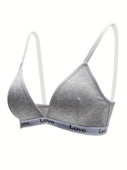 Letter Print Yoga Bra Workout Sports Bra Women's Activewear