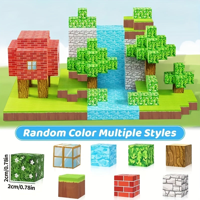 100 Magnetic Building Blocks Creative DIY 3D Puzzle Toy Kit for Christmas