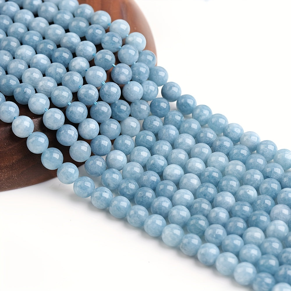 36pcs Aquamarine Natural Stone Beads for DIY Bracelet Necklace