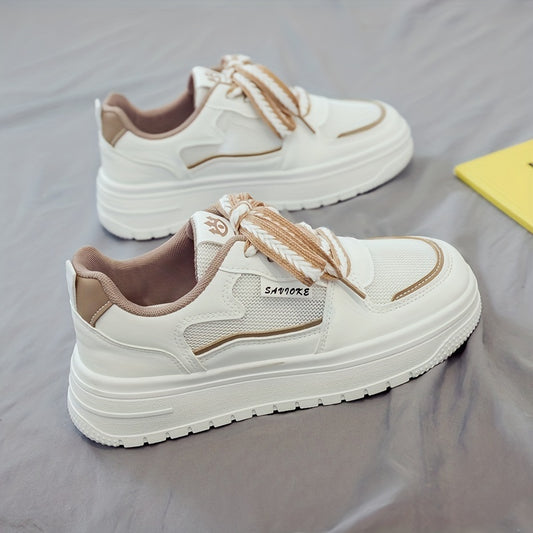 Women's Breathable Mesh Sneakers Casual Lace Up Outdoor Shoes