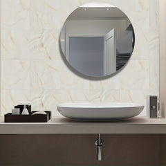 Yellow Marble Adhesive Floor Tiles Peel And Stick PVC Waterproof