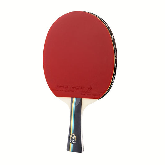 Table Tennis Paddle with Ergonomic Handle and Storage Bag