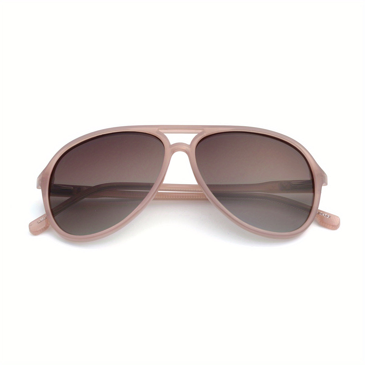 VIVIENFANG Polarized Aviator Sunglasses for Women Retro Milky Pink