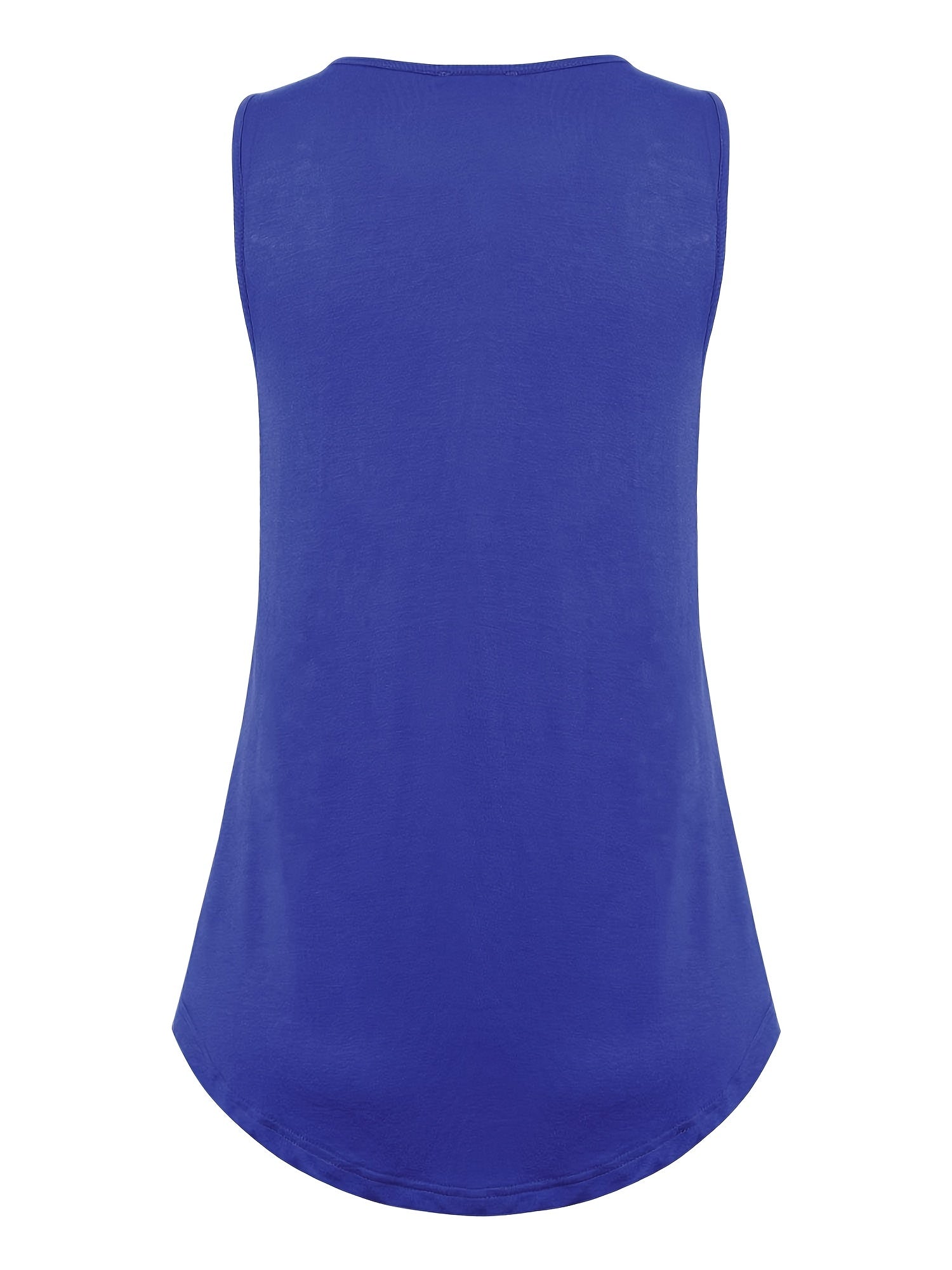 Women's Solid Tank Top Sleeveless Crew Neck Casual Top