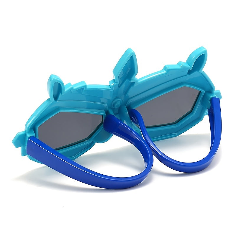 Boy's Polarized Sunglasses Silicone Cartoon Baby Hip hop Glasses