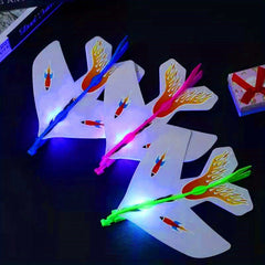 DIY Slingshot Stretch Airplane Glitter Toy Kids Gift
