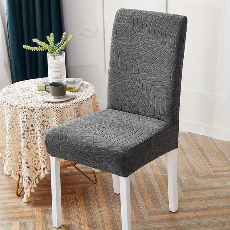 Waterproof Jacquard Dining Chair Slipcover Stretch Chair Cover