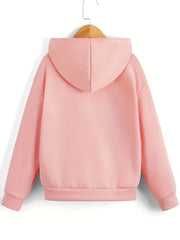 Girls' Unicorn Print Hooded Sweatshirt Pullover for Kids Spring Fall