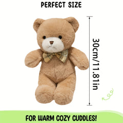 2pcs Teddy Bear Plush Toy with Bow Soft Bear Gift