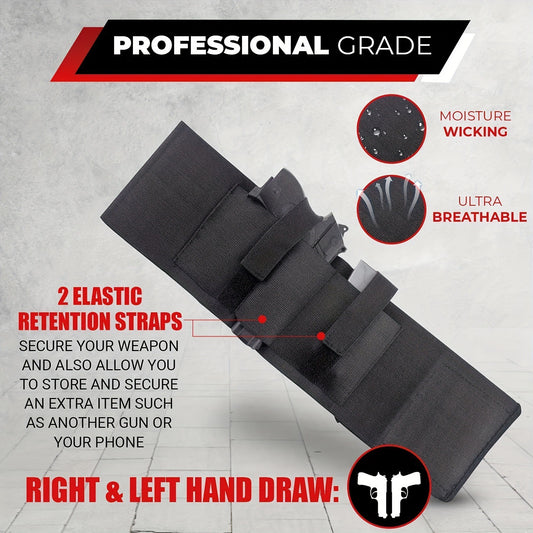 Concealed Carry Stretch Belt Holster Right Left Hand Universal
