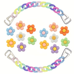 30pcs Flower Shoe Charms for DIY Shoes Pins Kids Adults
