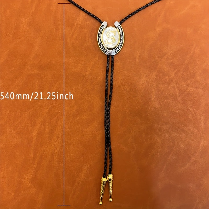 Letter S Neckline Necklace Tie Retro Western Denim Shirt Sweater Accessory