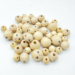 Big Wooden Beads Doll Head Wood Beads for Jewelry Making