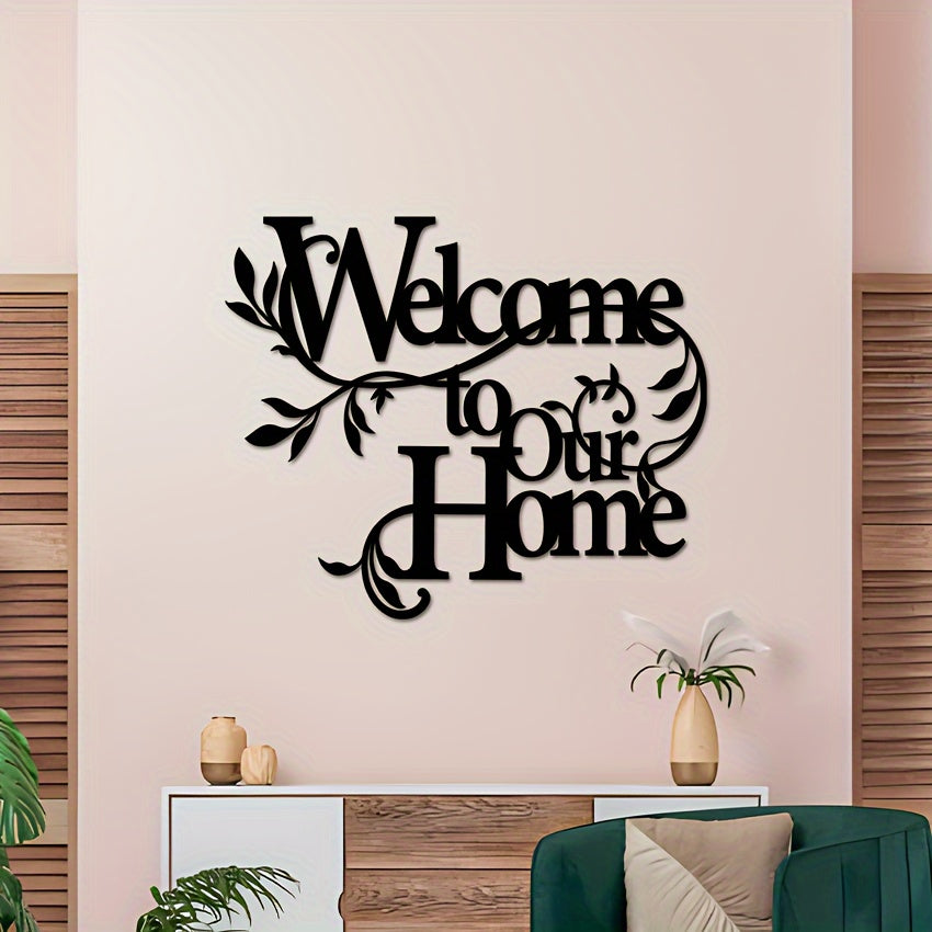 Metal Welcome To Our Home Wall Sign - Home Decoration