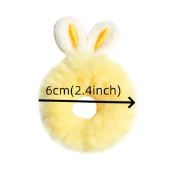 4pcs Girls Plush Rabbit Ears Hair Tie Hair Bands Hair Accessories