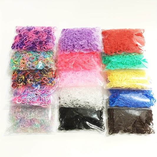 1000 Mini Rubber Bands Soft Elastic Bands for Kid Hair Braids