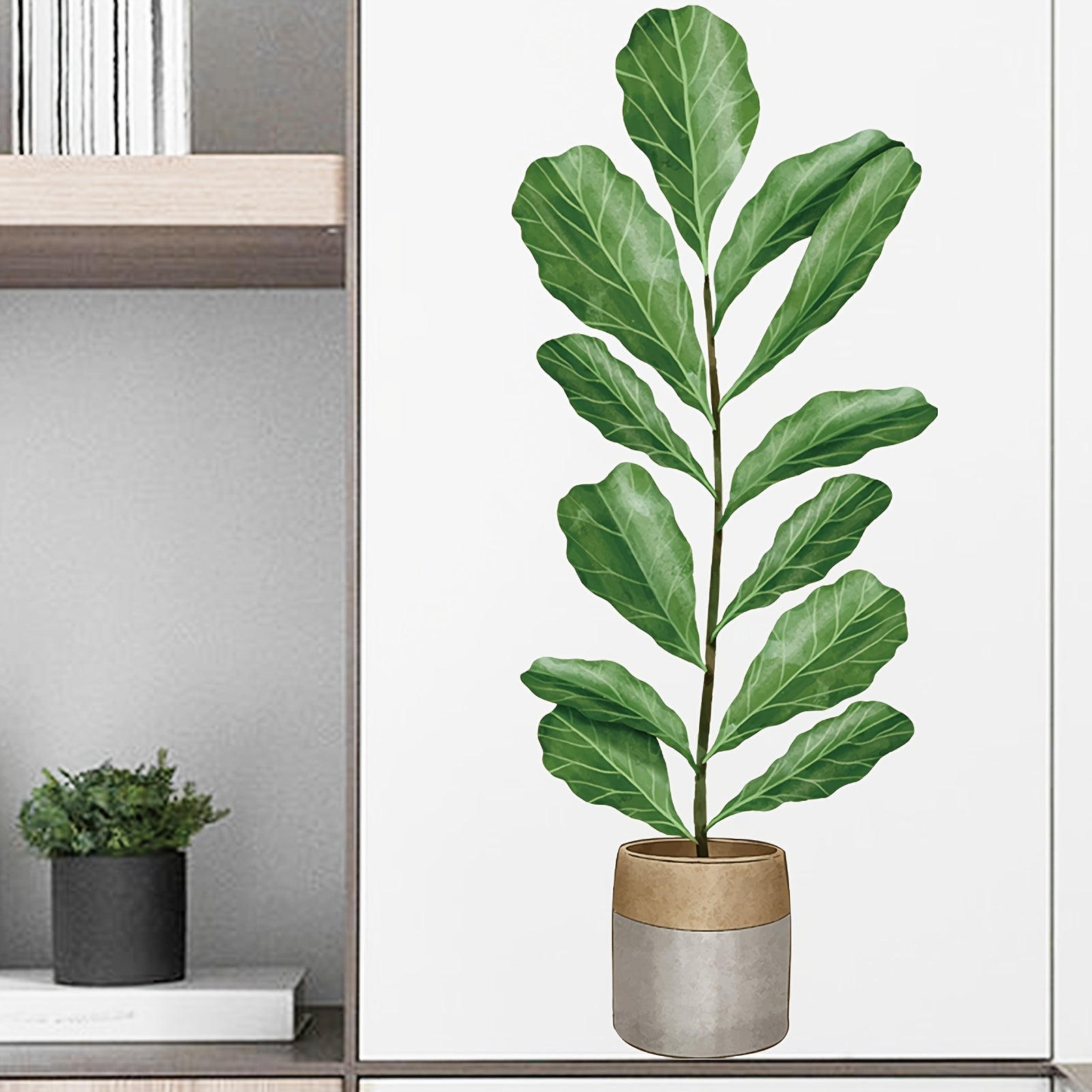 Tropical Plants Wall Stickers Green Leaves Peel And Stick Removable Wallpaper