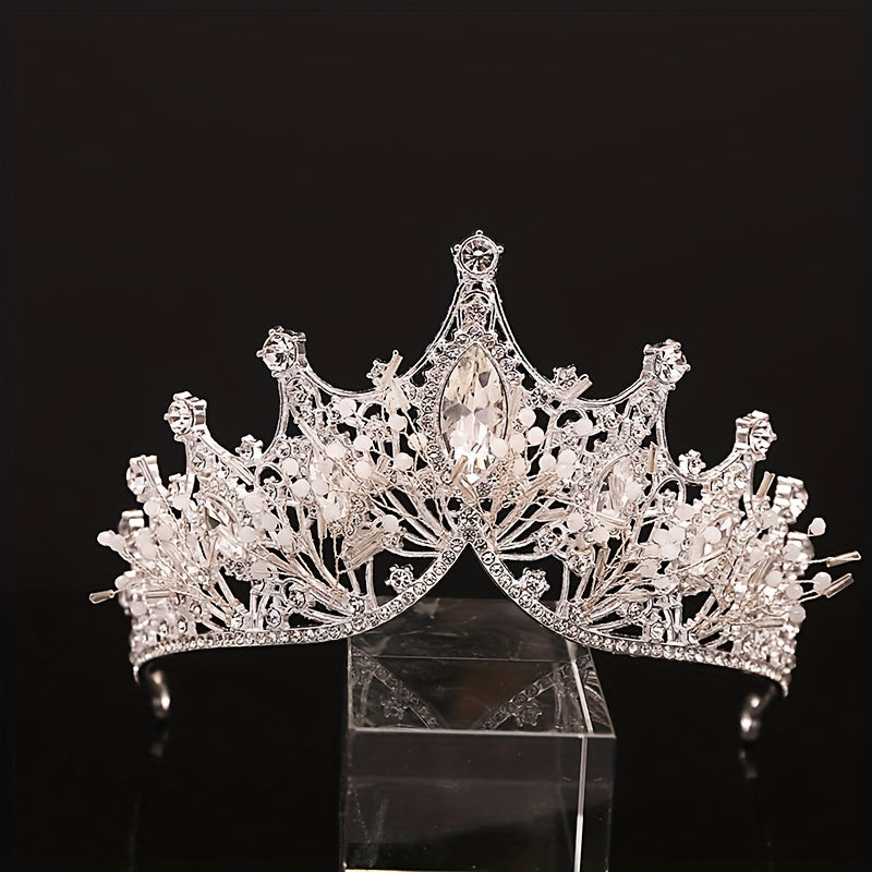 Rhinestone Crown Tiara Bridal High Sense Wedding Photography