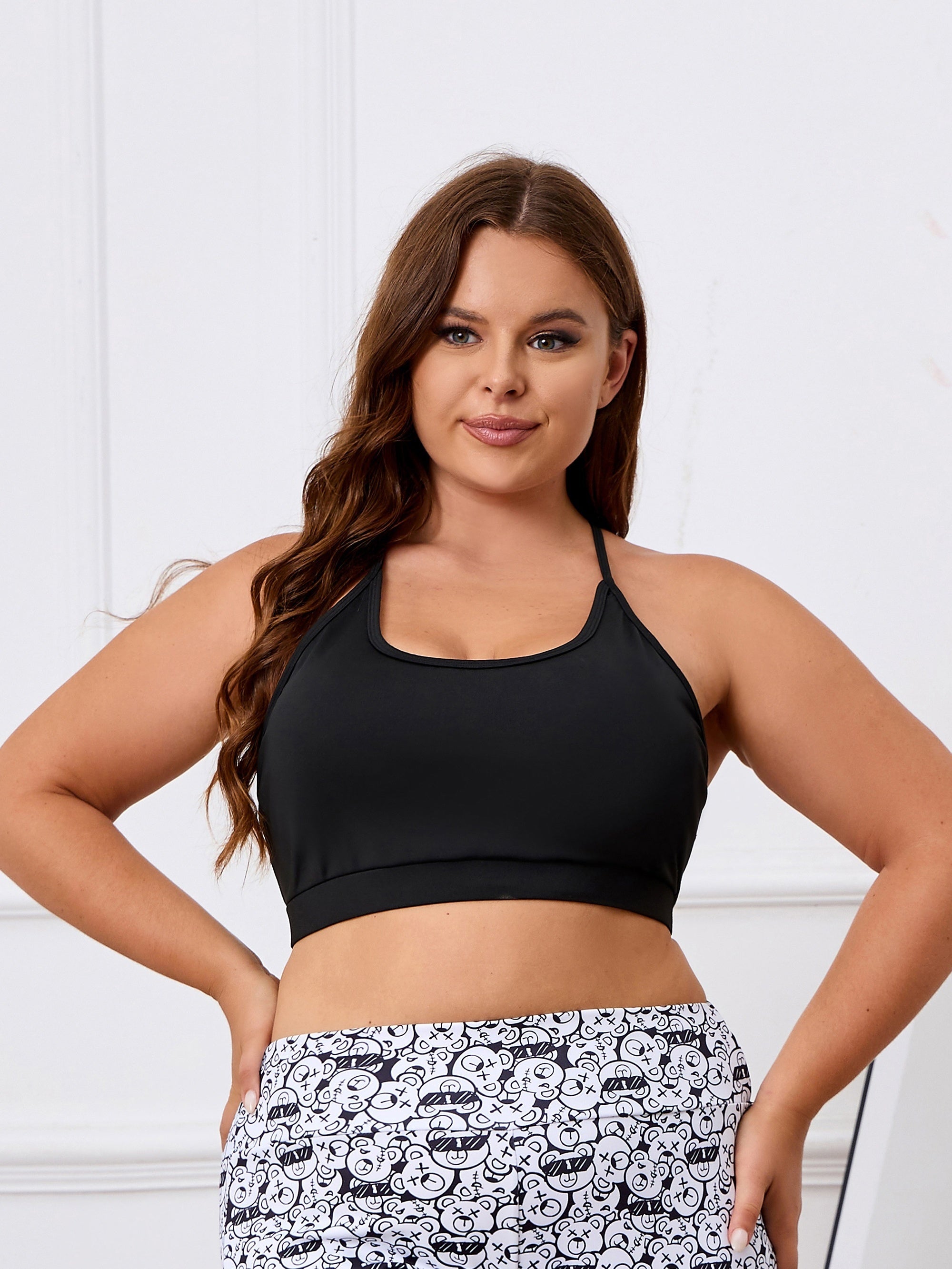  Lace Criss Cross Back Yoga Cami Bra
