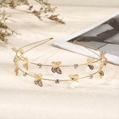 Metal Star Moon Crystal Hair Hoop Double Layer Headbands