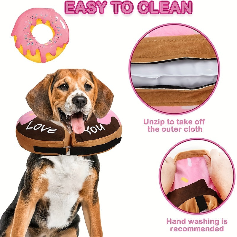 Inflatable Dog Donut Collar for Post Surgery Recovery