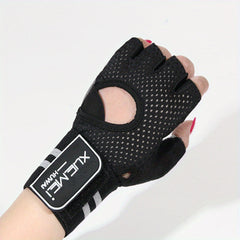 Adjustable Sport Training Gloves - Half Finger Anti Slip Gloves