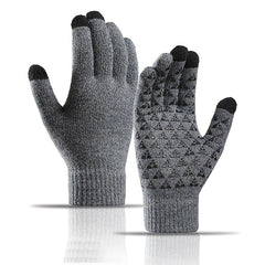 Unisex Winter Knitted Wool Gloves Touch Screen Warm