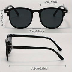 3pcs Men's Square Frame Polarized Sunglasses UV Protection