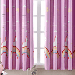 Rainbow Horse Curtain for Kids Rooms, Grommet Top Curtain, Home Decor