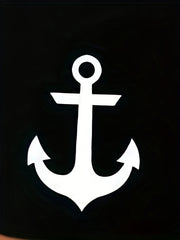Plus Anchor Print High Rise Skinny Stretch Shorts