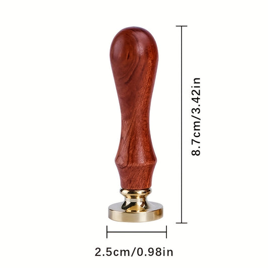 1pc Snowflake Pattern Seal Set Wood Handle Brass Seal Head Scrapbook DIY