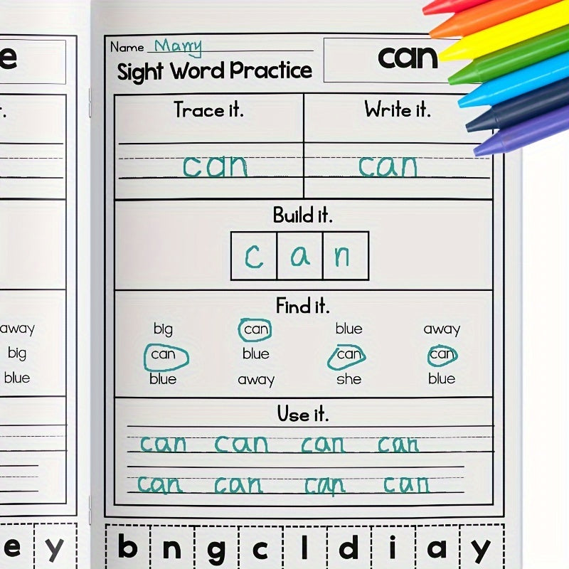 Interactive English Alphabet & Vocabulary Workbook for Kids