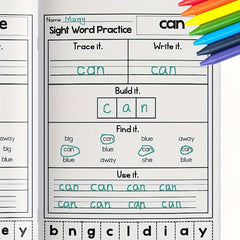 Interactive English Alphabet & Vocabulary Workbook for Kids