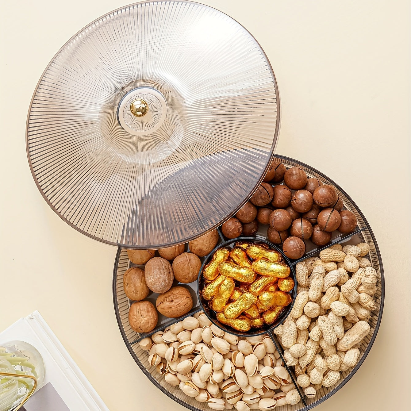 Golden Candy Server Snack Storage Box For Wedding Party